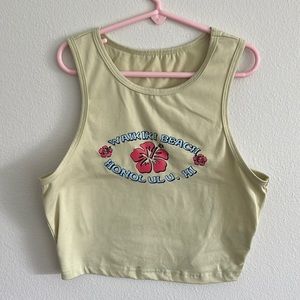 SHEIN 90’s floral and letter graphic crop tank top